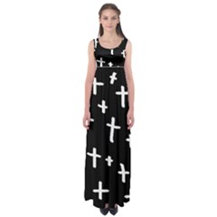 White Cross Empire Waist Maxi Dress by snowwhitegirl