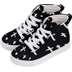 White Cross Kid s Hi-top Skate Sneakers by snowwhitegirl