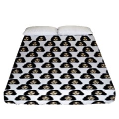 Angry Girl Pattern Fitted Sheet (queen Size) by snowwhitegirl