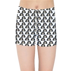 Angry Girl Pattern Kids Sports Shorts