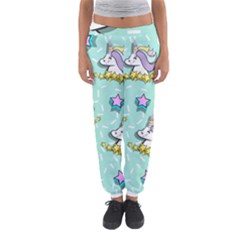 Magical Happy Unicorn And Stars Women s Jogger Sweatpants by Bigfootshirtshop