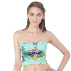 Magical Happy Unicorn And Stars Tube Top by Bigfootshirtshop