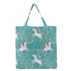 Magical Flying Unicorn Pattern Grocery Tote Bag by Bigfootshirtshop