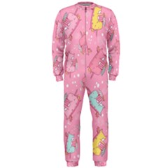 Unicorns Eating Ice Cream Pattern Onepiece Jumpsuit (men)  by Bigfootshirtshop