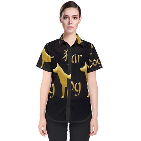 Year Of The Dog - Chinese New Year Women s Short Sleeve Shirt by Valentinaart