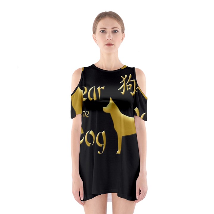 Year of the Dog - Chinese New Year Shoulder Cutout One Piece