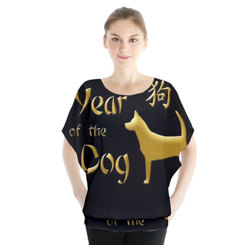 Year Of The Dog - Chinese New Year Blouse by Valentinaart