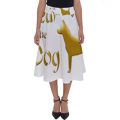 Year Of The Dog - Chinese New Year Perfect Length Midi Skirt by Valentinaart