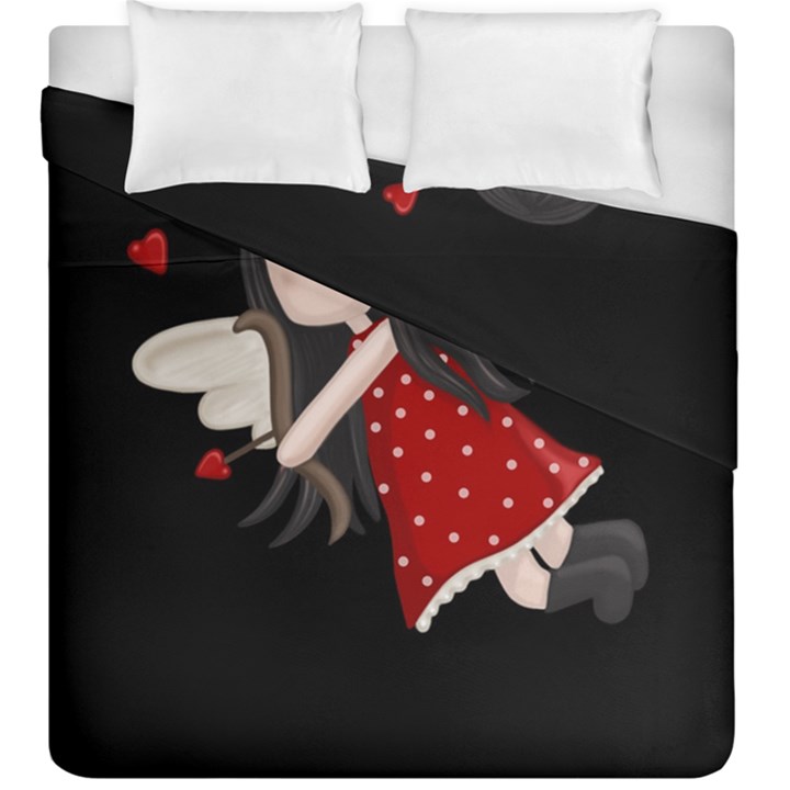 Cupid girl Duvet Cover Double Side (King Size)