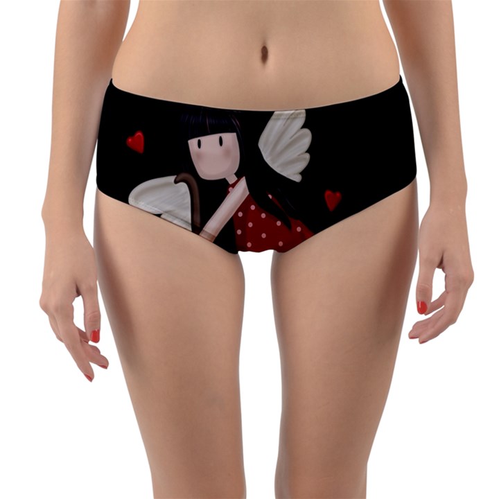 Cupid girl Reversible Mid-Waist Bikini Bottoms