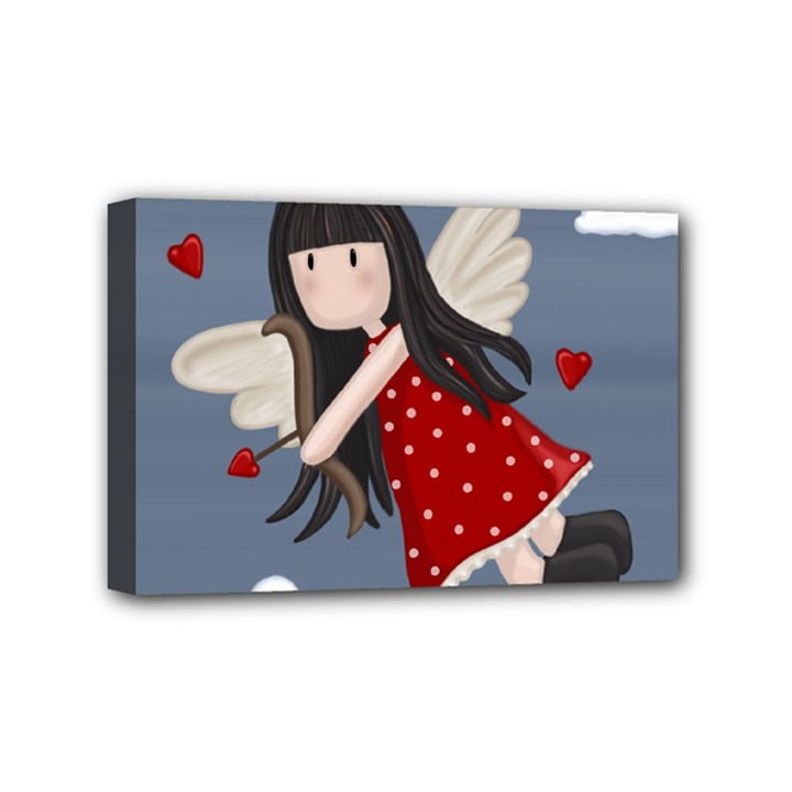 Cupid girl Mini Canvas 6  x 4 