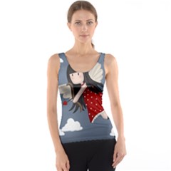 Cupid Girl Tank Top by Valentinaart