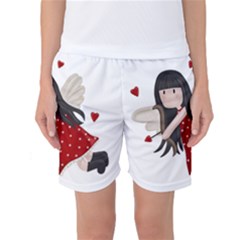 Cupid Girl Women s Basketball Shorts by Valentinaart