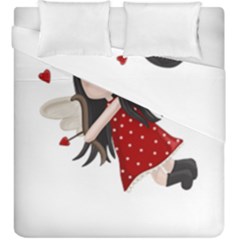 Cupid Girl Duvet Cover Double Side (king Size) by Valentinaart