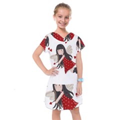 Cupid Girl Kids  Drop Waist Dress by Valentinaart