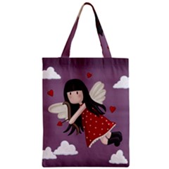 Cupid Girl Zipper Classic Tote Bag by Valentinaart