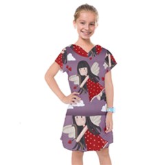 Cupid Girl Kids  Drop Waist Dress by Valentinaart