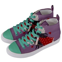 Cupid Girl Women s Mid-top Canvas Sneakers by Valentinaart