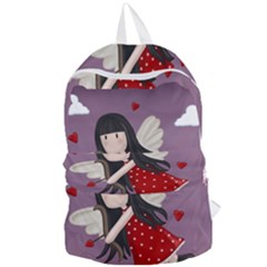 Cupid Girl Foldable Lightweight Backpack by Valentinaart