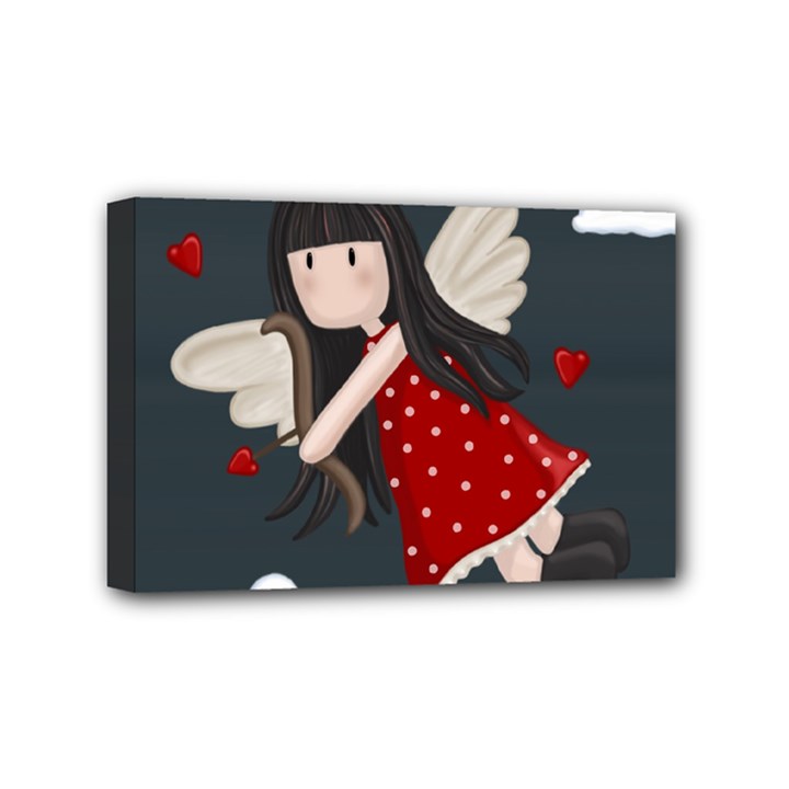 Cupid girl Mini Canvas 6  x 4 