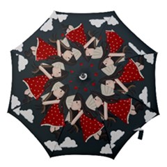 Cupid Girl Hook Handle Umbrellas (medium) by Valentinaart