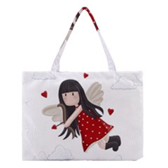 Cupid Girl Medium Tote Bag by Valentinaart