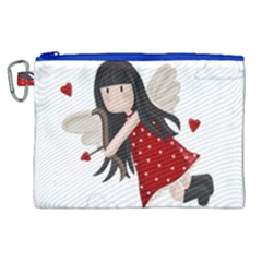 Cupid Girl Canvas Cosmetic Bag (xl) by Valentinaart