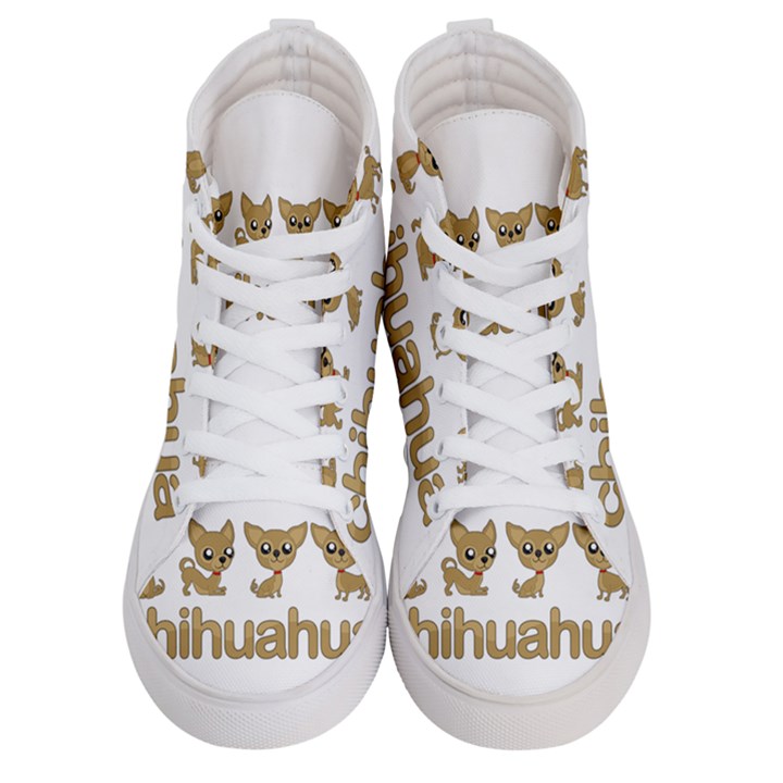 Chihuahua Women s Hi-Top Skate Sneakers