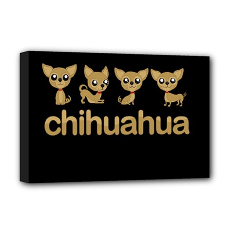 Chihuahua Deluxe Canvas 18  X 12   by Valentinaart