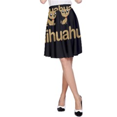 Chihuahua A-line Skirt by Valentinaart