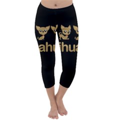 Chihuahua Capri Winter Leggings  by Valentinaart