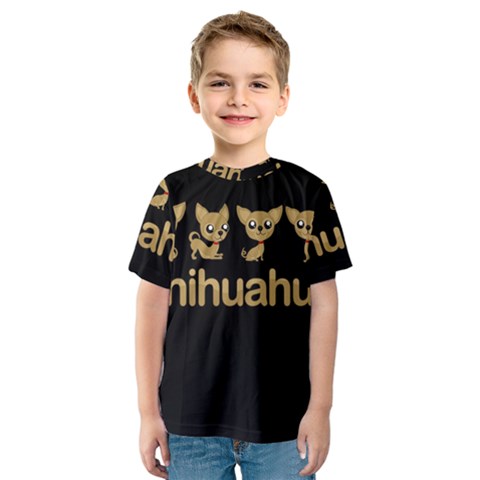 Chihuahua Kids  Sport Mesh Tee by Valentinaart