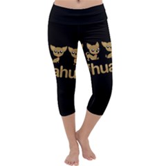 Chihuahua Capri Yoga Leggings by Valentinaart