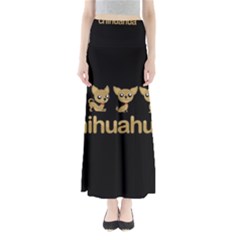 Chihuahua Full Length Maxi Skirt by Valentinaart