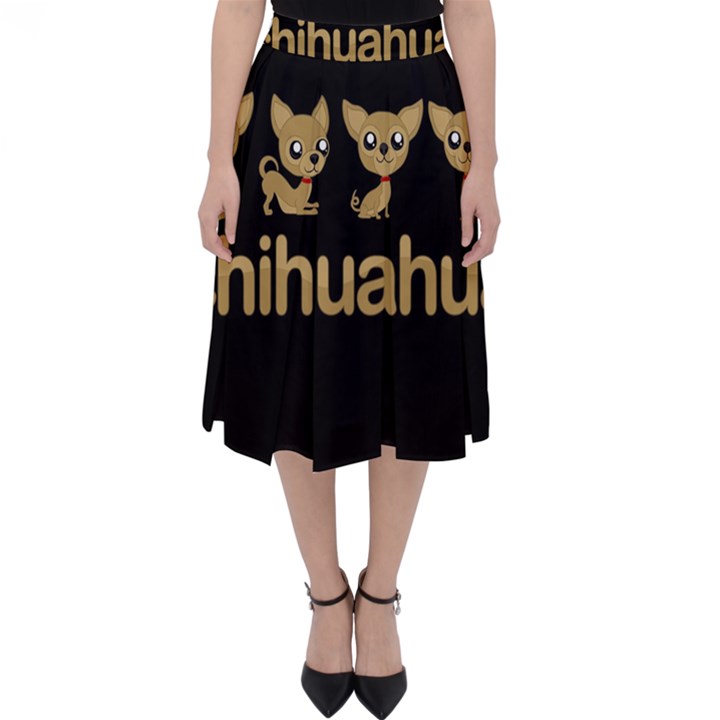 Chihuahua Folding Skater Skirt