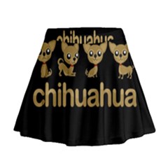 Chihuahua Mini Flare Skirt by Valentinaart