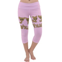 Chihuahua Capri Yoga Leggings by Valentinaart