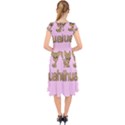 Chihuahua Cap Sleeve Front Wrap Midi Dress View2