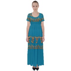 Chihuahua High Waist Short Sleeve Maxi Dress