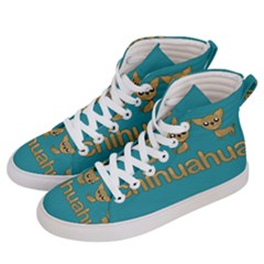 Chihuahua Women s Hi-top Skate Sneakers by Valentinaart