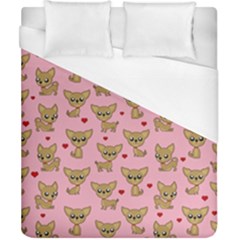 Chihuahua Pattern Duvet Cover (california King Size) by Valentinaart