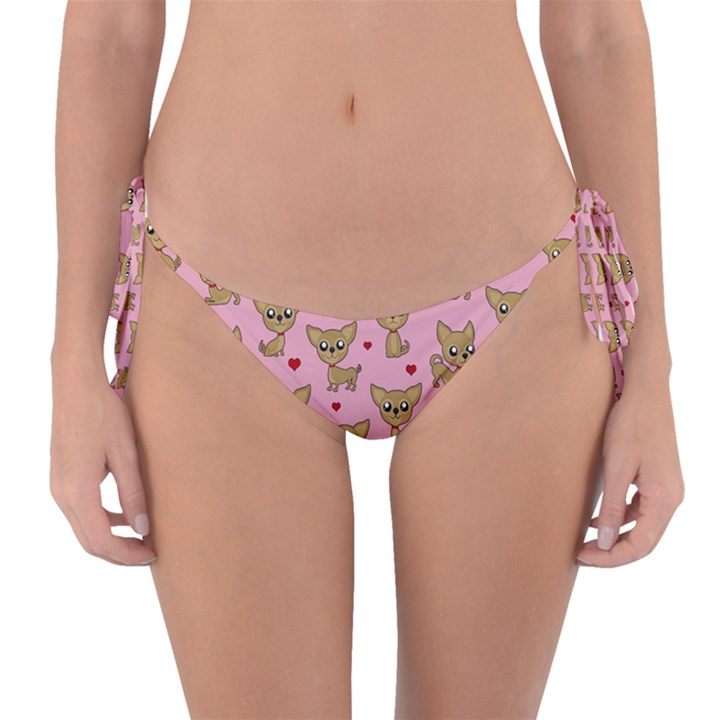 Chihuahua pattern Reversible Bikini Bottom