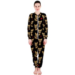 Chihuahua Pattern Onepiece Jumpsuit (ladies)  by Valentinaart