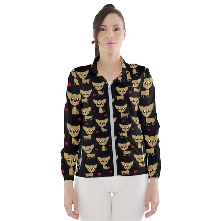 Chihuahua pattern Wind Breaker (Women)