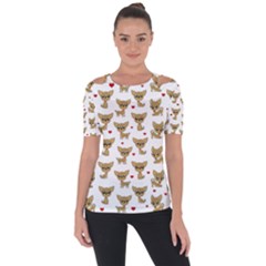 Chihuahua Pattern Short Sleeve Top by Valentinaart