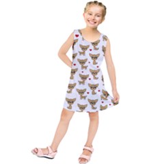 Chihuahua Pattern Kids  Tunic Dress by Valentinaart