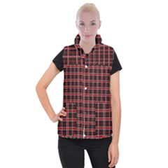 Coke Tartan Women s Button Up Puffer Vest by jumpercat