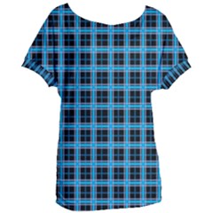 Deep Sea Tartan Women s Oversized Tee