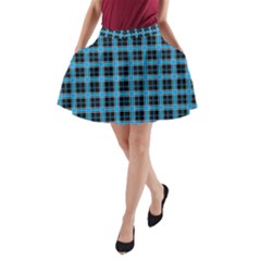 Deep Sea Tartan A-line Pocket Skirt by jumpercat