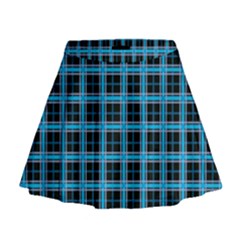 Deep Sea Tartan Mini Flare Skirt by jumpercat